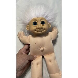 Vintage Russ TROLL KIDS Doll Plush Soft Body 12" Blue‎ Eyes Pink Hair